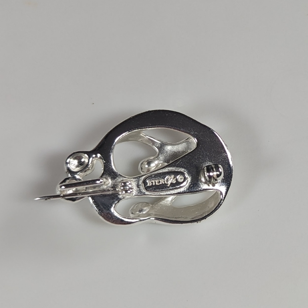 Carolyn Pollack Sterling Silver Family Of Four Brooch Mom Dad Daughter Son - Picture 3 of 3